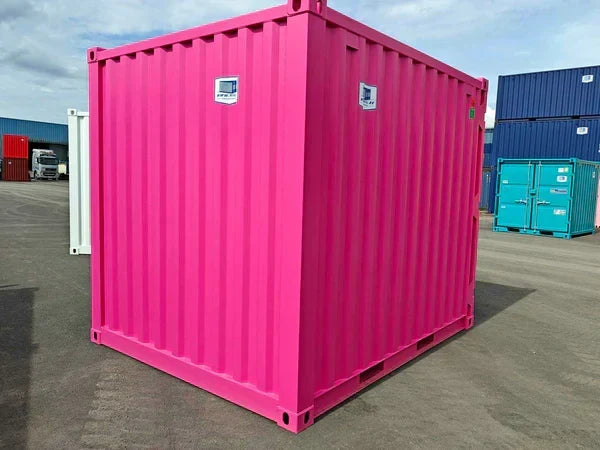 Contenedor maritimo 10 pies rosa seminuevo