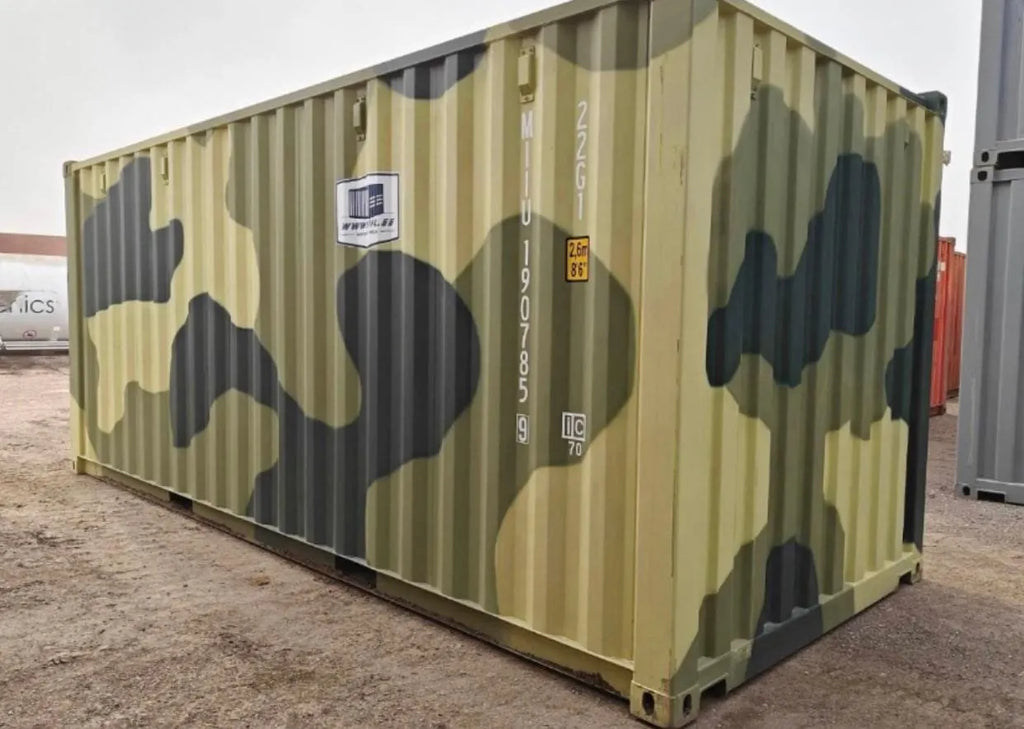 CONTENEDOR MARÍTIMO DE 20 PIES CAMUFLAJE