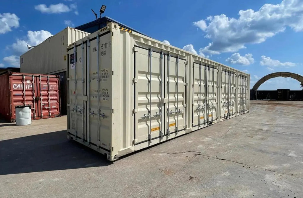 CONTENEDOR MARÍTIMO DE 40 PIES NUEVO HIGH CUBE Y CON PUERTAS LATERALES