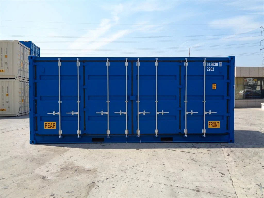 Contenedor de envío de doble puerta de 20 pies lado abierto